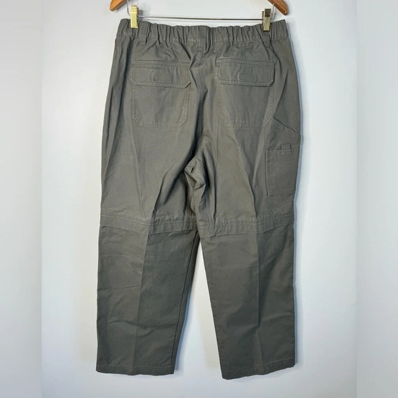 The North Face Men’s Cotton Convertible Cargo Zip-off Pants Shorts Green Sz M - Picture 1 of 12